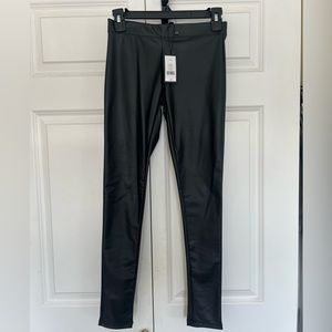Coated Black Leggings